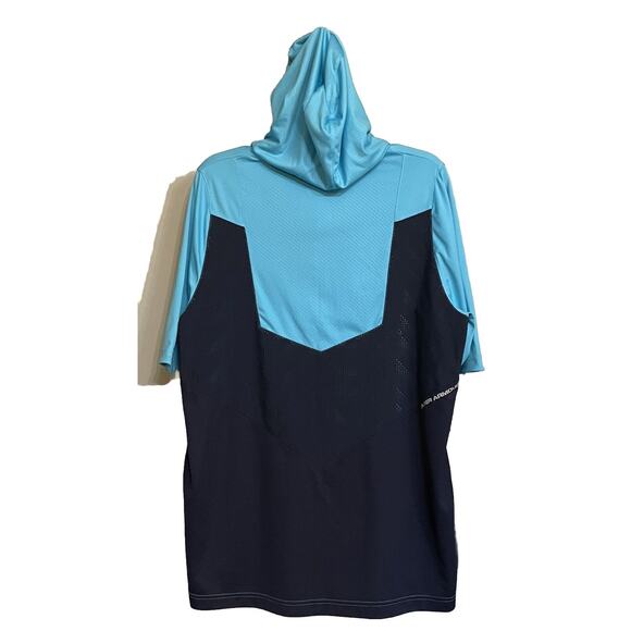 Under Armour Shirt 1/4 Zip‎ Hooded All Season Gear Performance Pullover Mens L - Picture 2 of 8